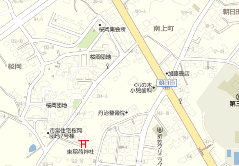 東稲荷神社の案内図